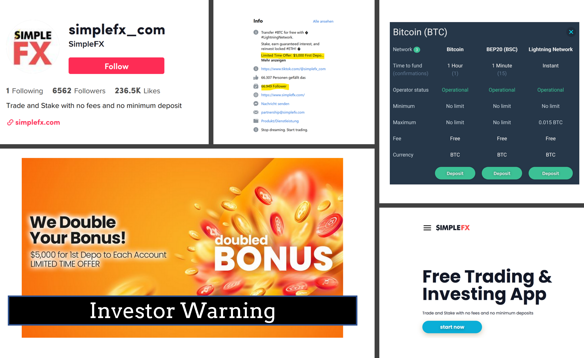 SimpleFX FI Investor warning against SimpleFX
