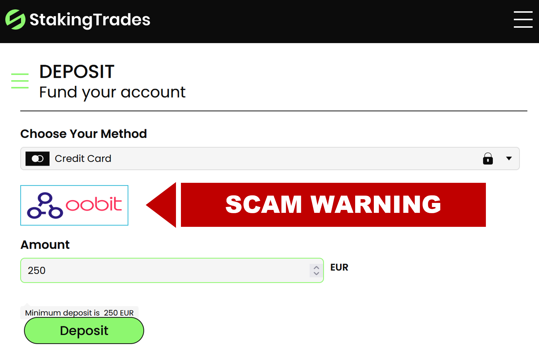 StakingTrades FI investor warning against StakingTrades