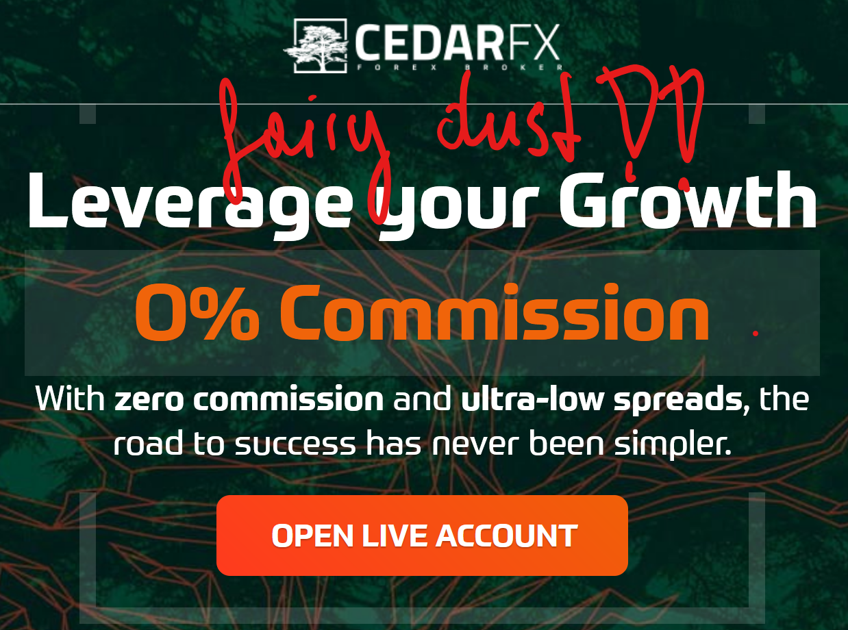 CedarFX FI warning against CedarFX fairy dust broker