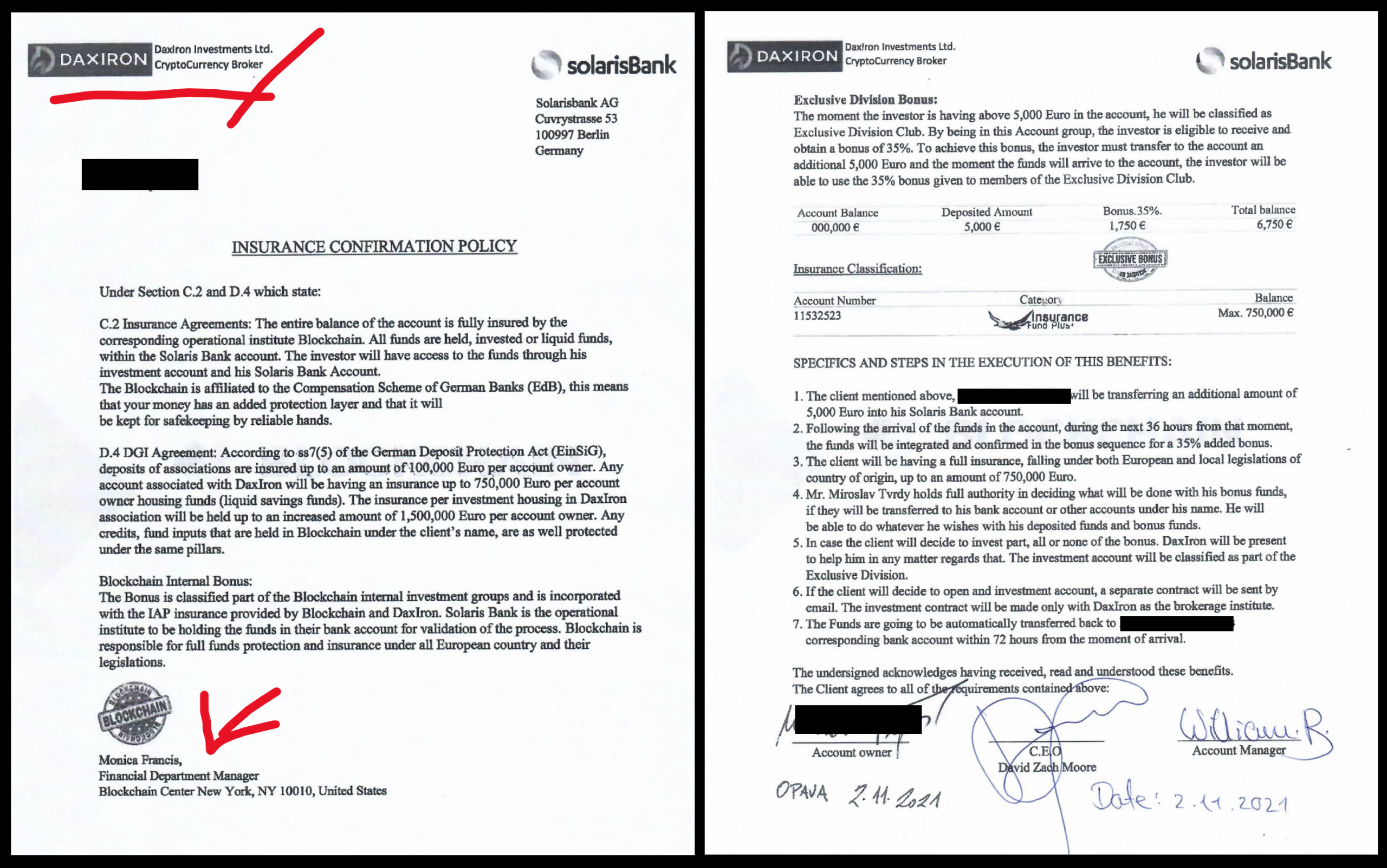 DaxIron Solaris Bank Solaris Bank facilited the DaxIron broker scam
