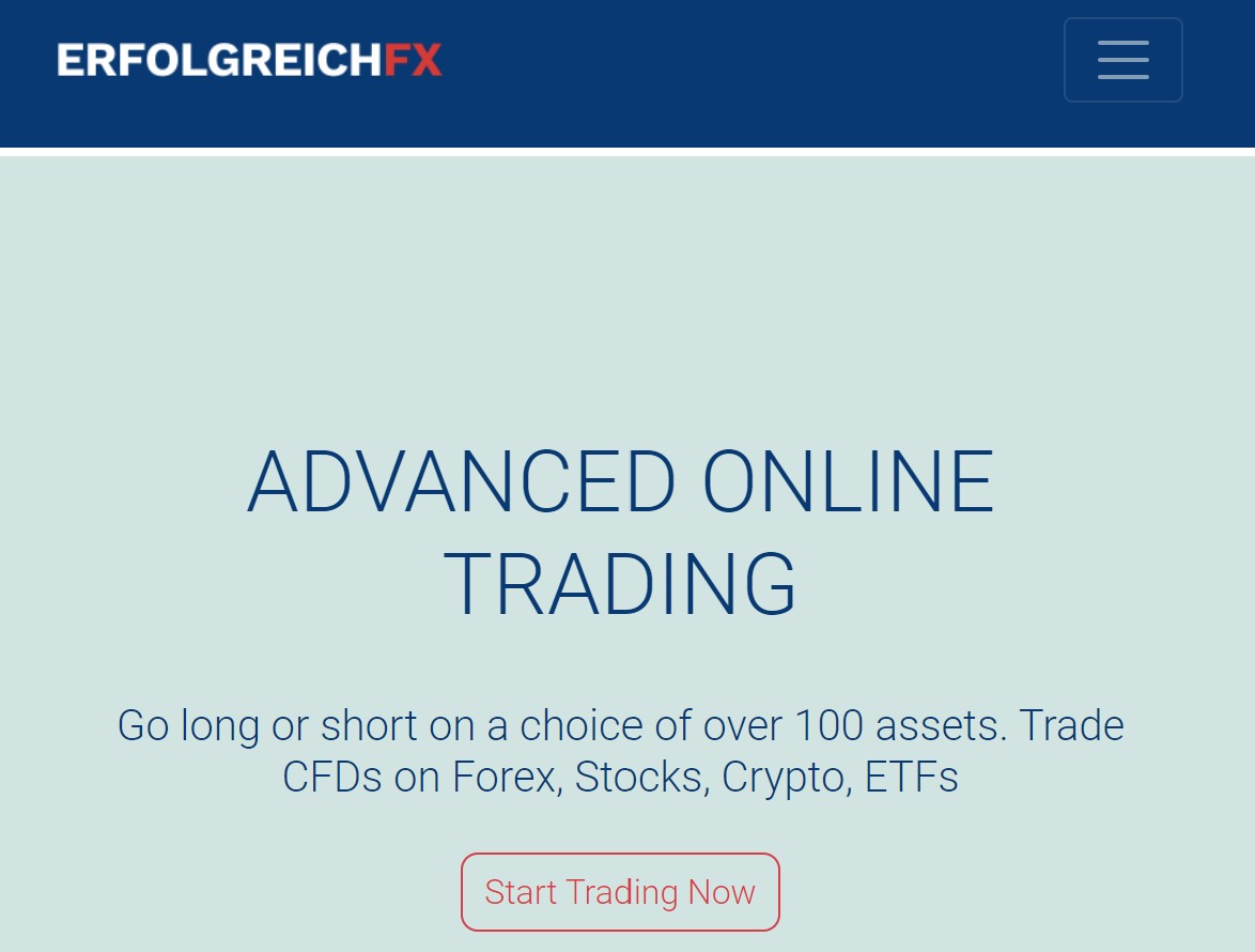 ErfolgreichFX investor warning against ErfolgreichFX broker scam