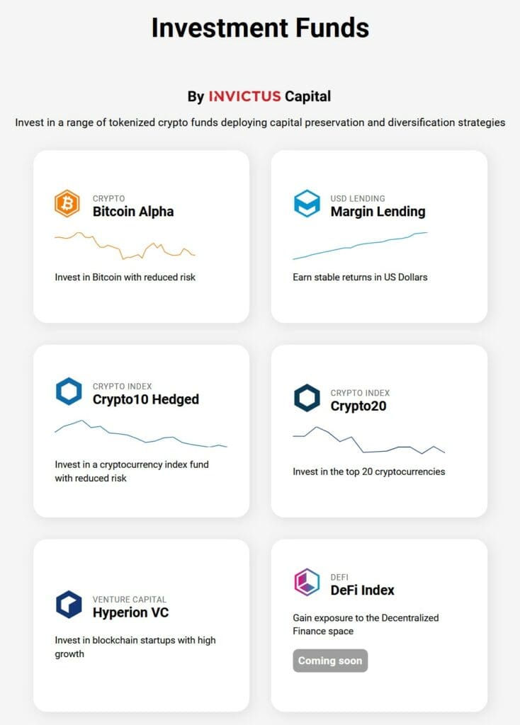 Invictus and its tokenized crypto funds