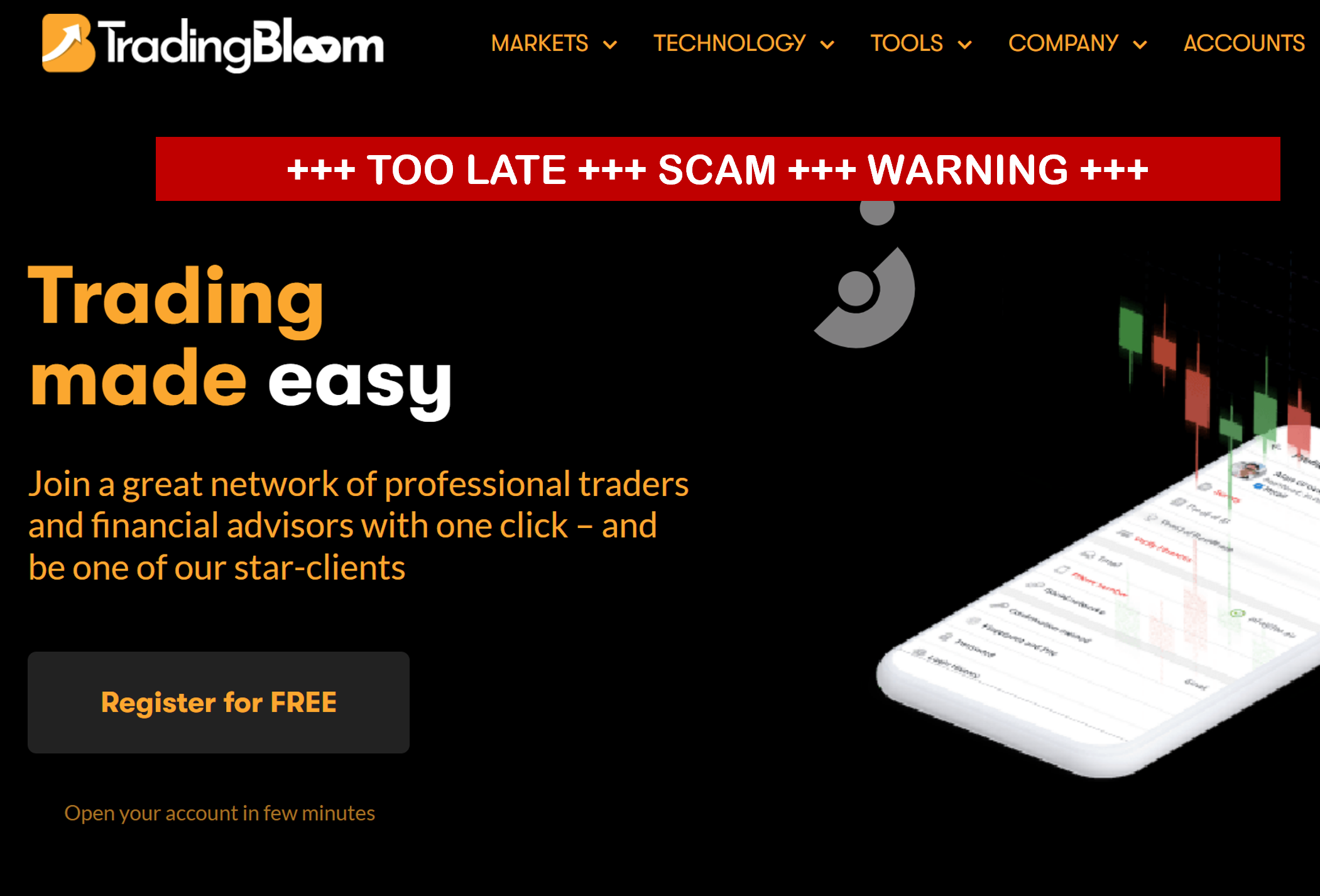 Regulators warn against TradingBloom
