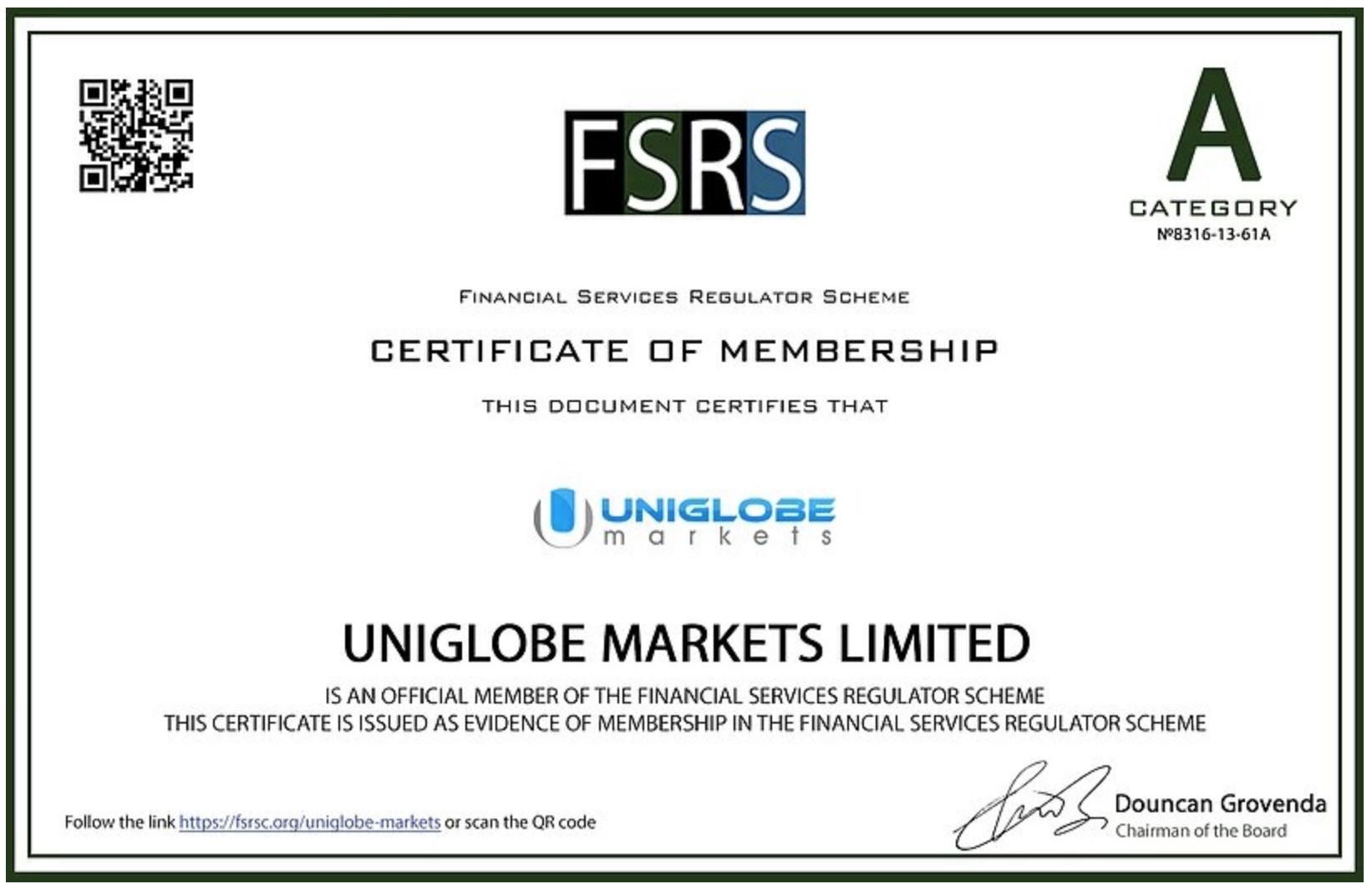 Uniglobe Markets Offshore broker Uniglobe is not authorized in Europe