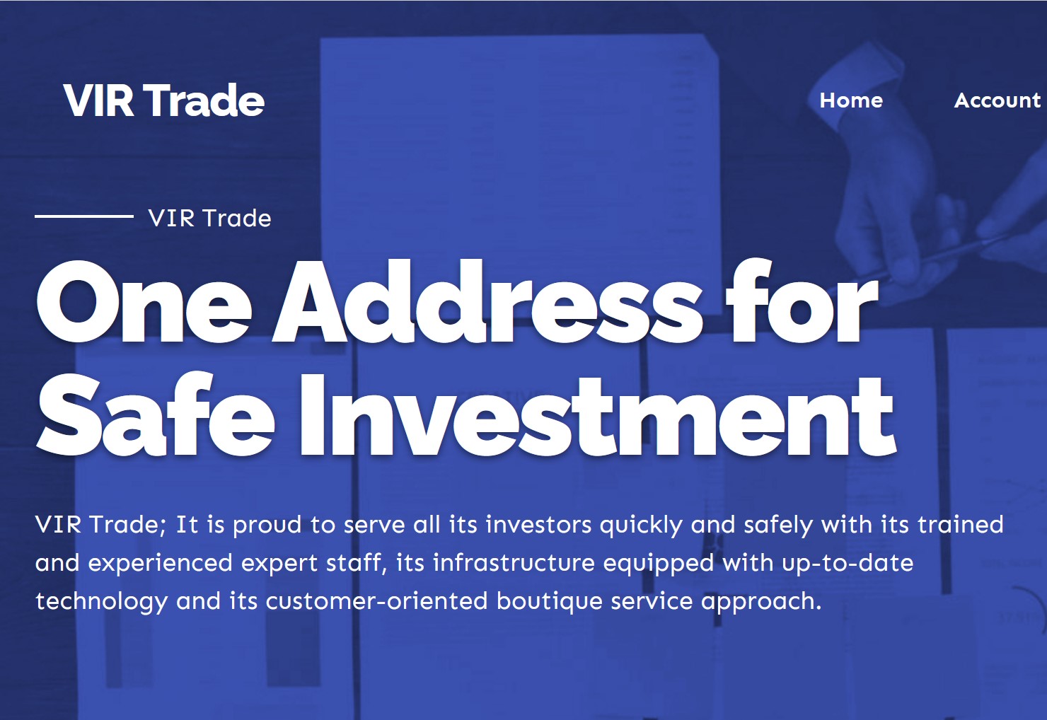 VIR Trade investor warning against VIR Trade
