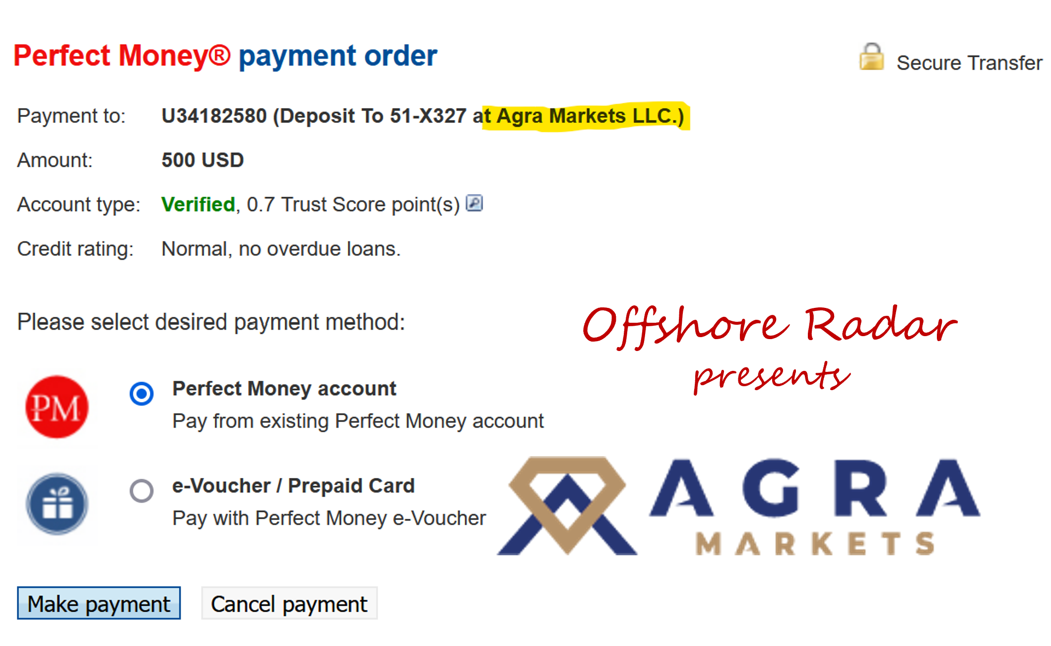 Agra Markets FI Offshore broker Agra Markets presented on FinTelegram