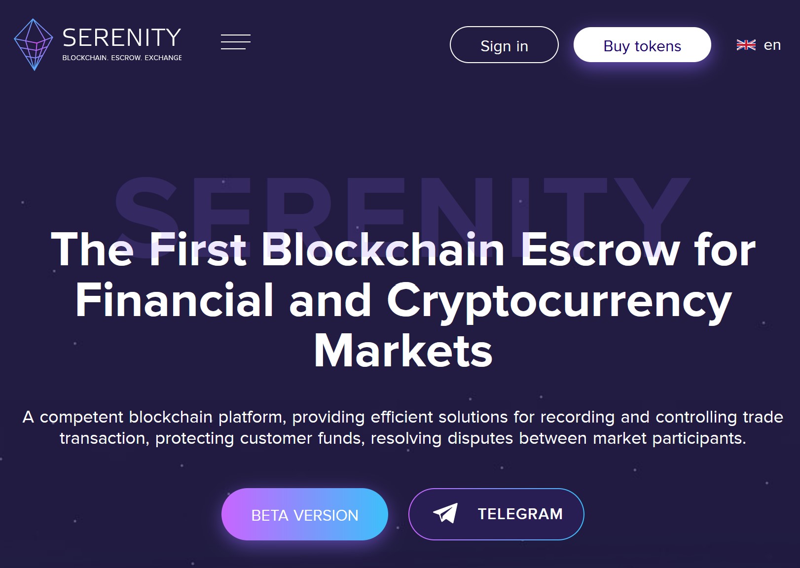SerenityPay screen SerenityPay on FinTelegram