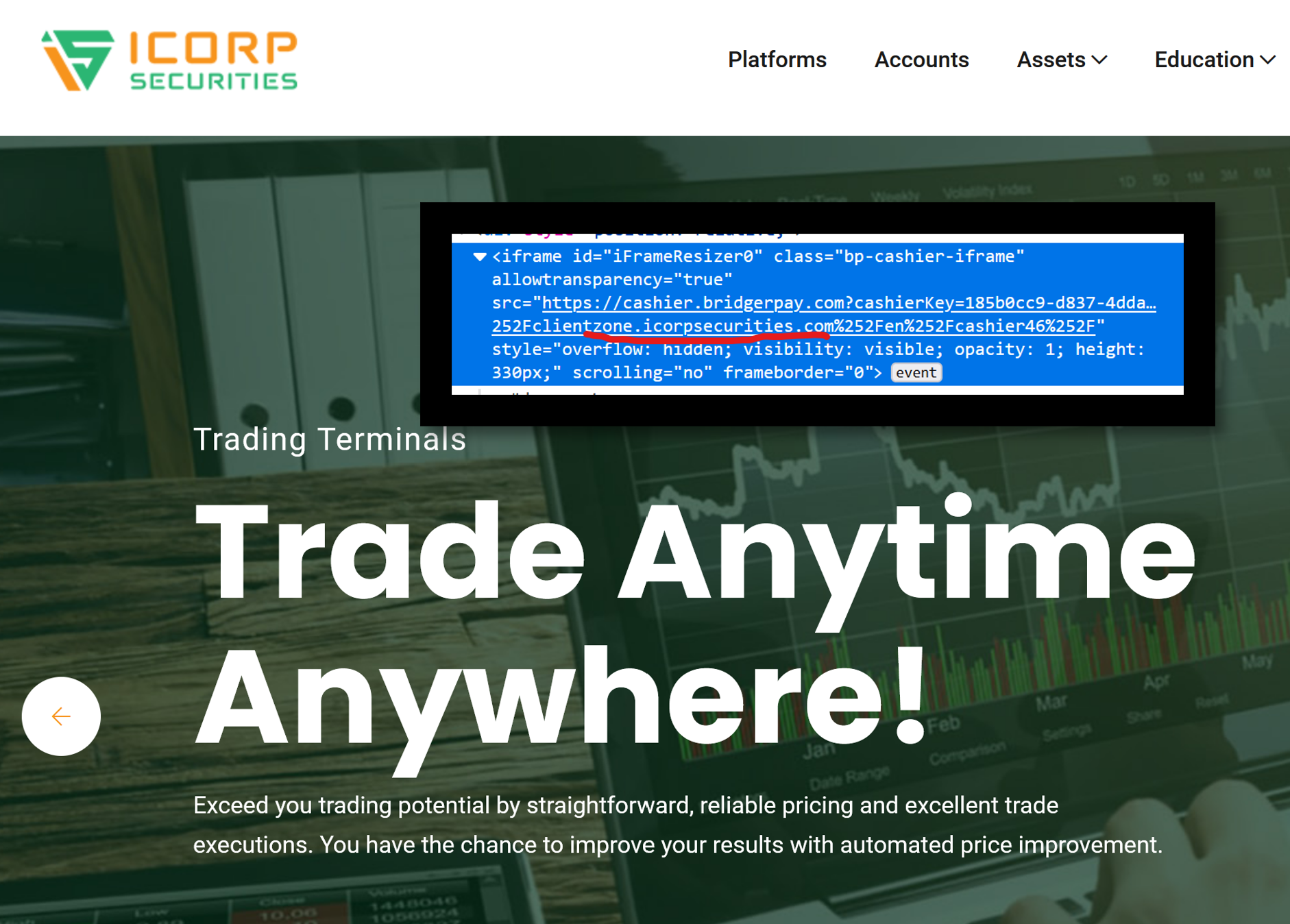 ICorpSecurities FI Investor warning against ICorpSecurities facilitated by BridgerPay