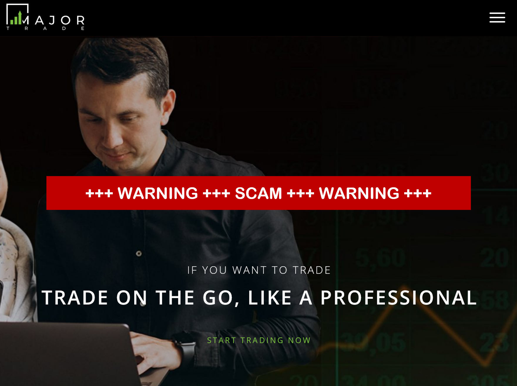 MajorTrader FI investor warning against MajorTrade broker scam on FinTelegram