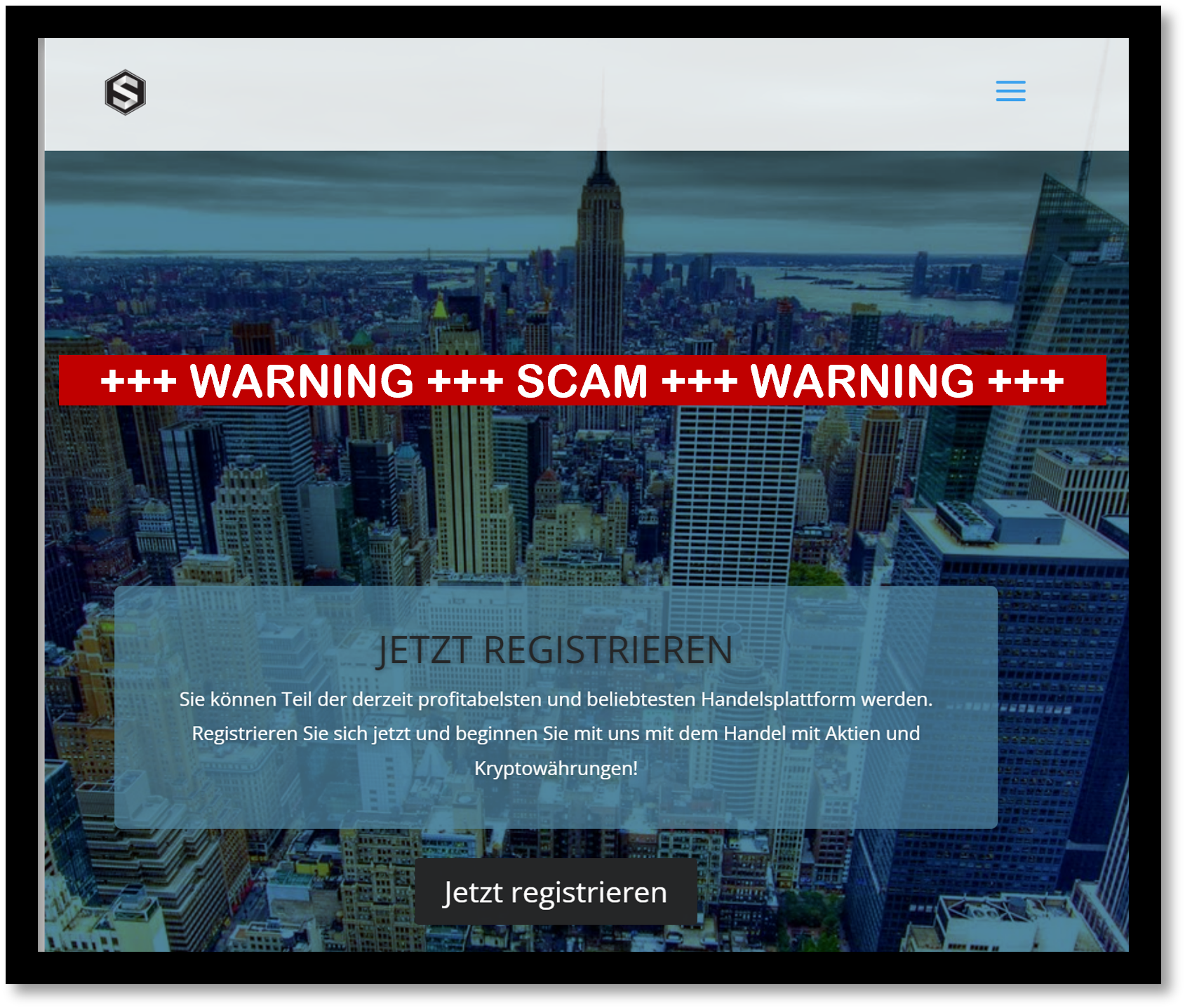 SimpleXP FI investor warning against SimplexFX on FinTelegram