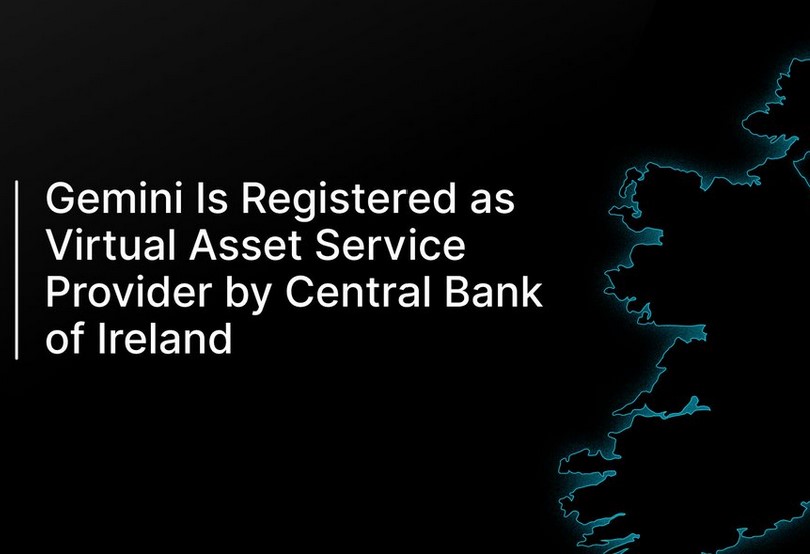 Gemini Ireland Gemini registered as crypto service provider in Ireland