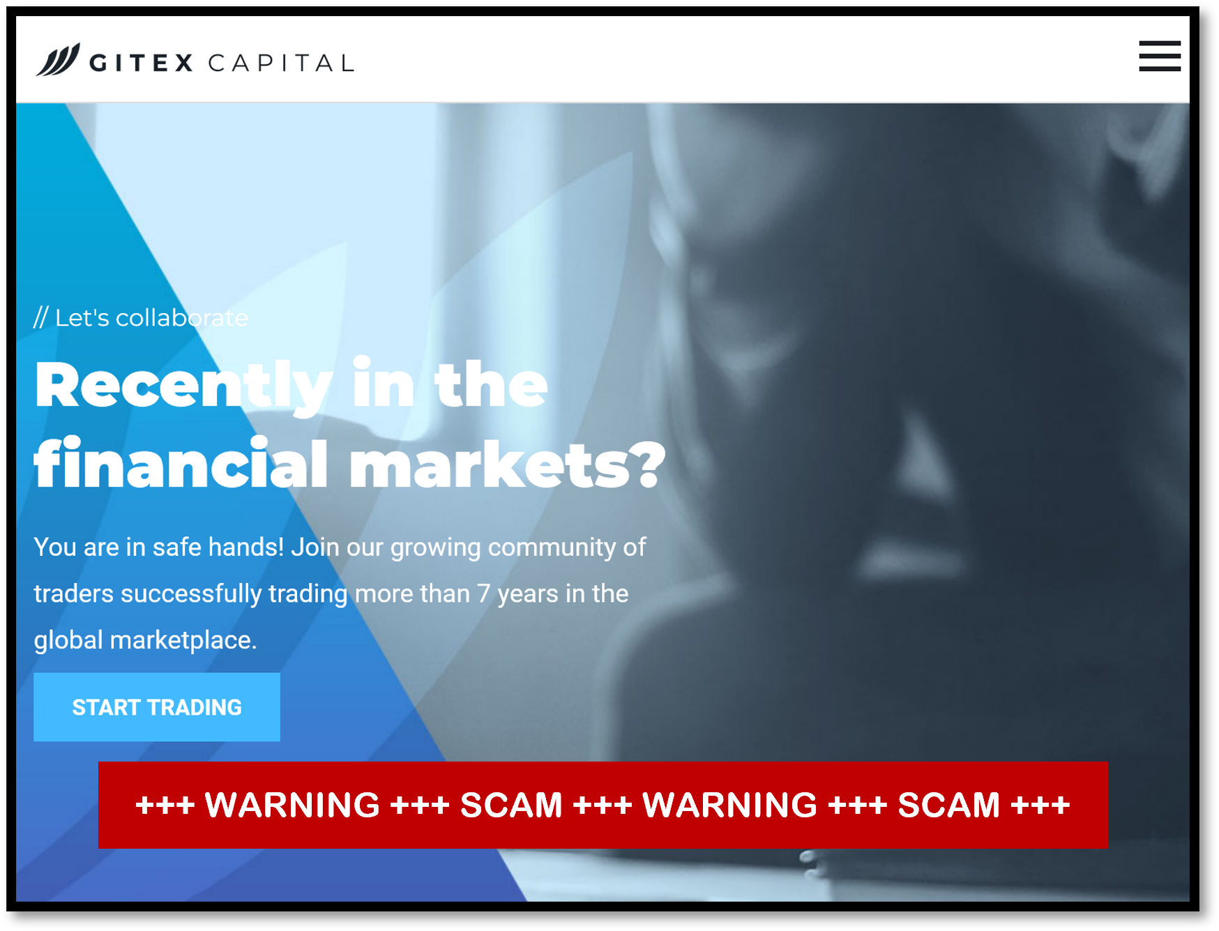Gitex Capital FI FinTelegram warning against Gitex Capital broker scam