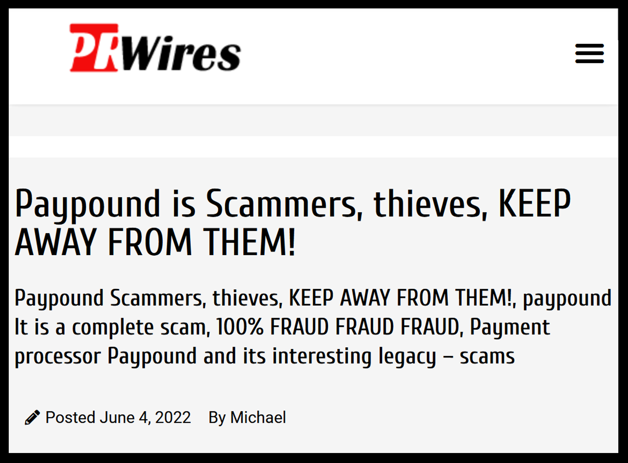 Paypound Thieves High-risk payment processor Paypound is called a scam
