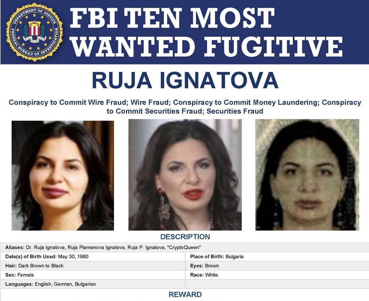 Ruja Ignatove FBI list Bulgarian crypto queen Ruja Ignatova added to FBI most wanted list