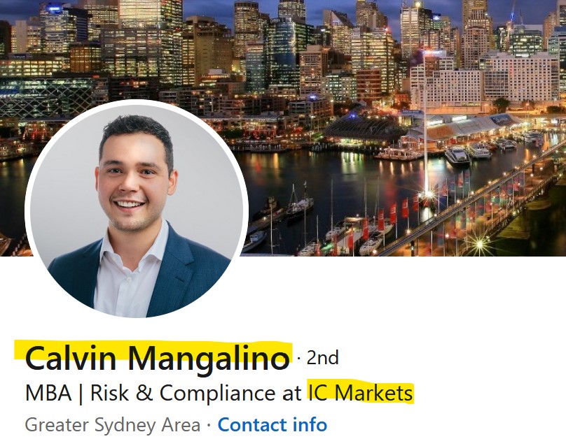 Calvin Mangalino IC Markets Calvin Mangalino promoted Head of Compliance at IC Markets