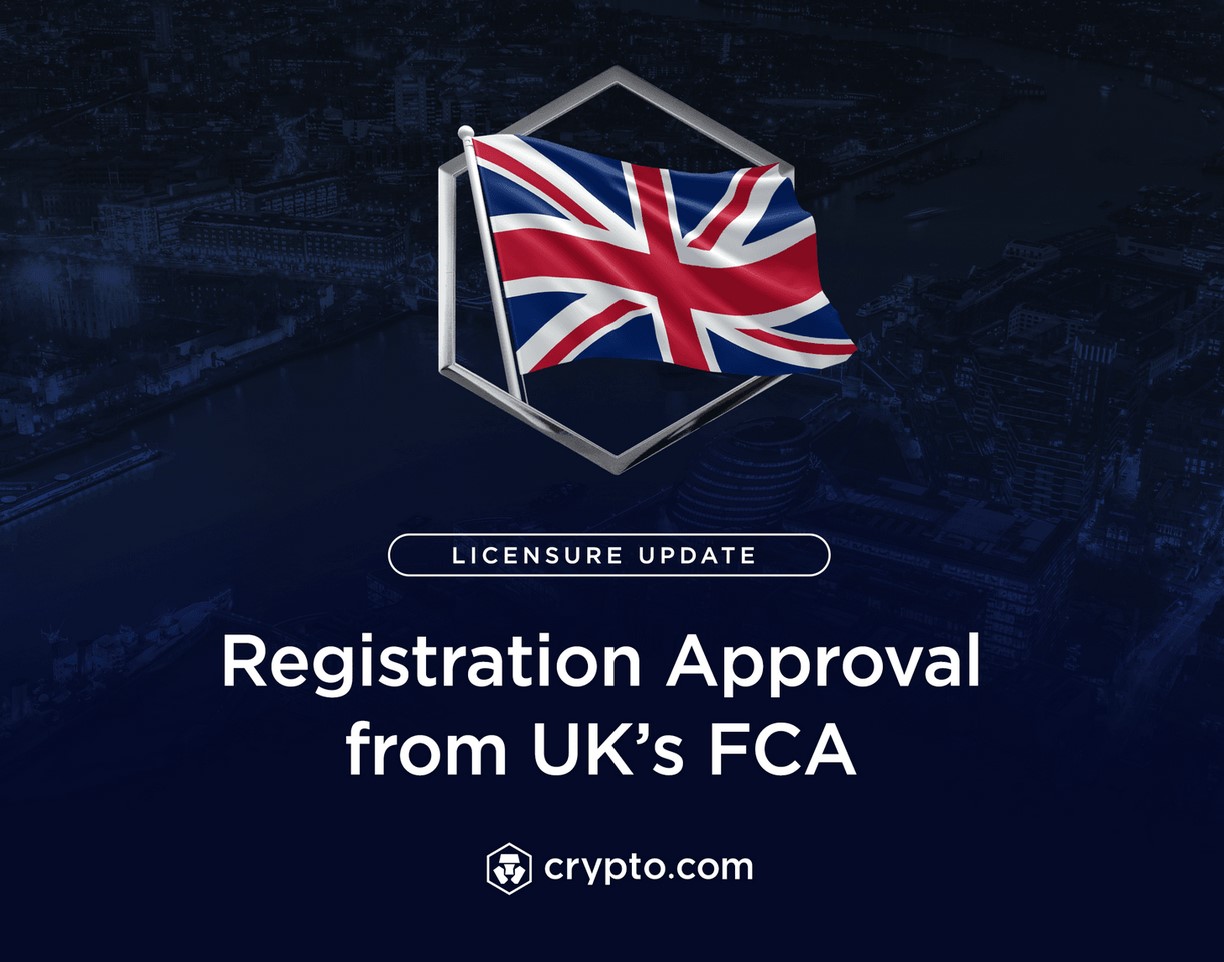 Crypto.com FCA license Crypto.com registered with the UK FCA as crypto business