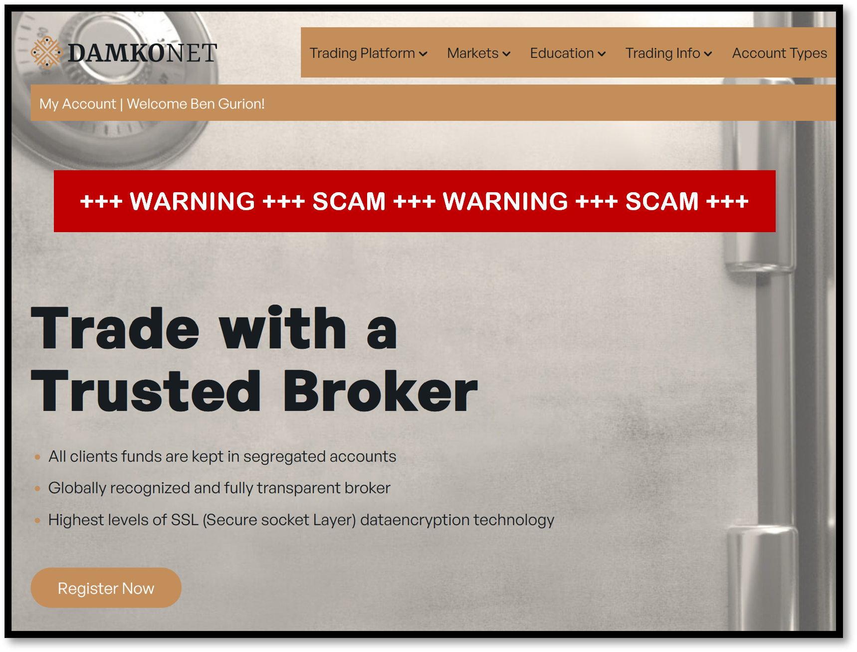 Damkonet FI investor warning against Damkonet broker scam