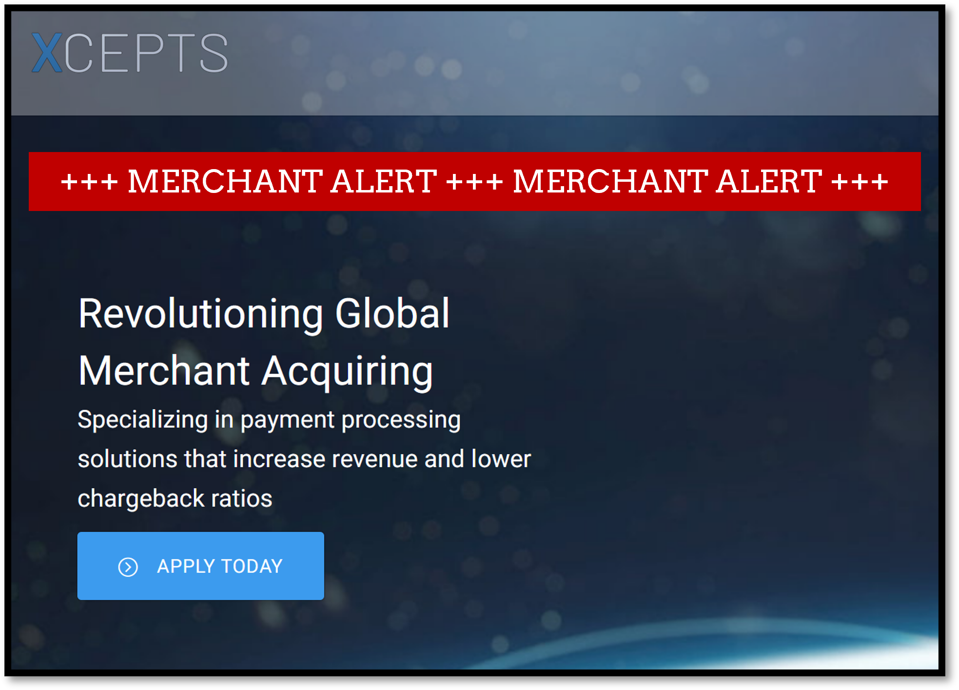 XCepts Alert FI FinTelegram issues Merchant Alert against XCepts