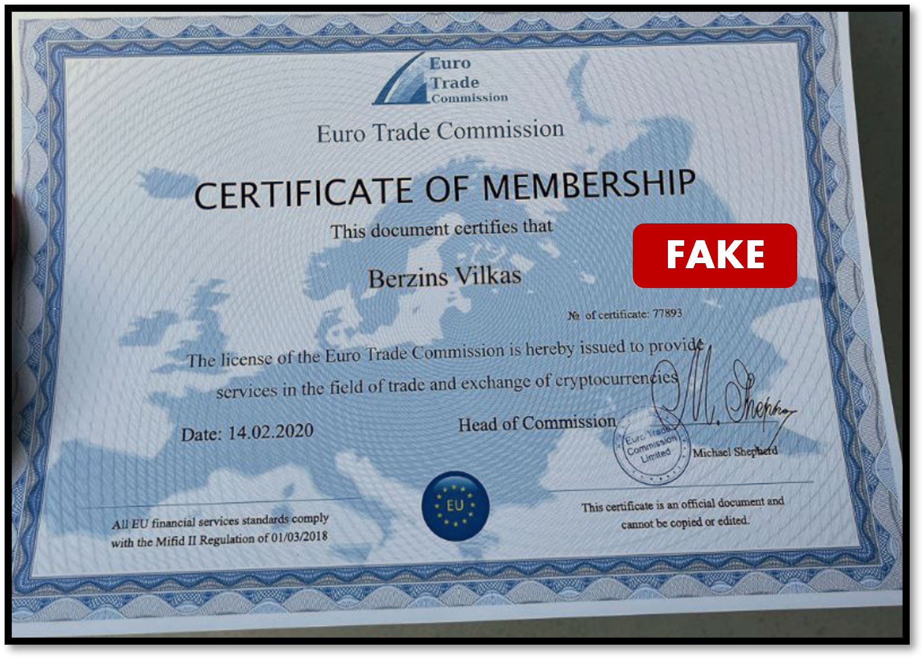 Euro Trade Commission Fake Regulator Euro Trade Commission