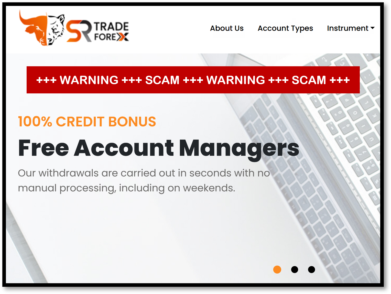 SR Trade Forex FI investor warning against SR Trade Forex and FXPro Market