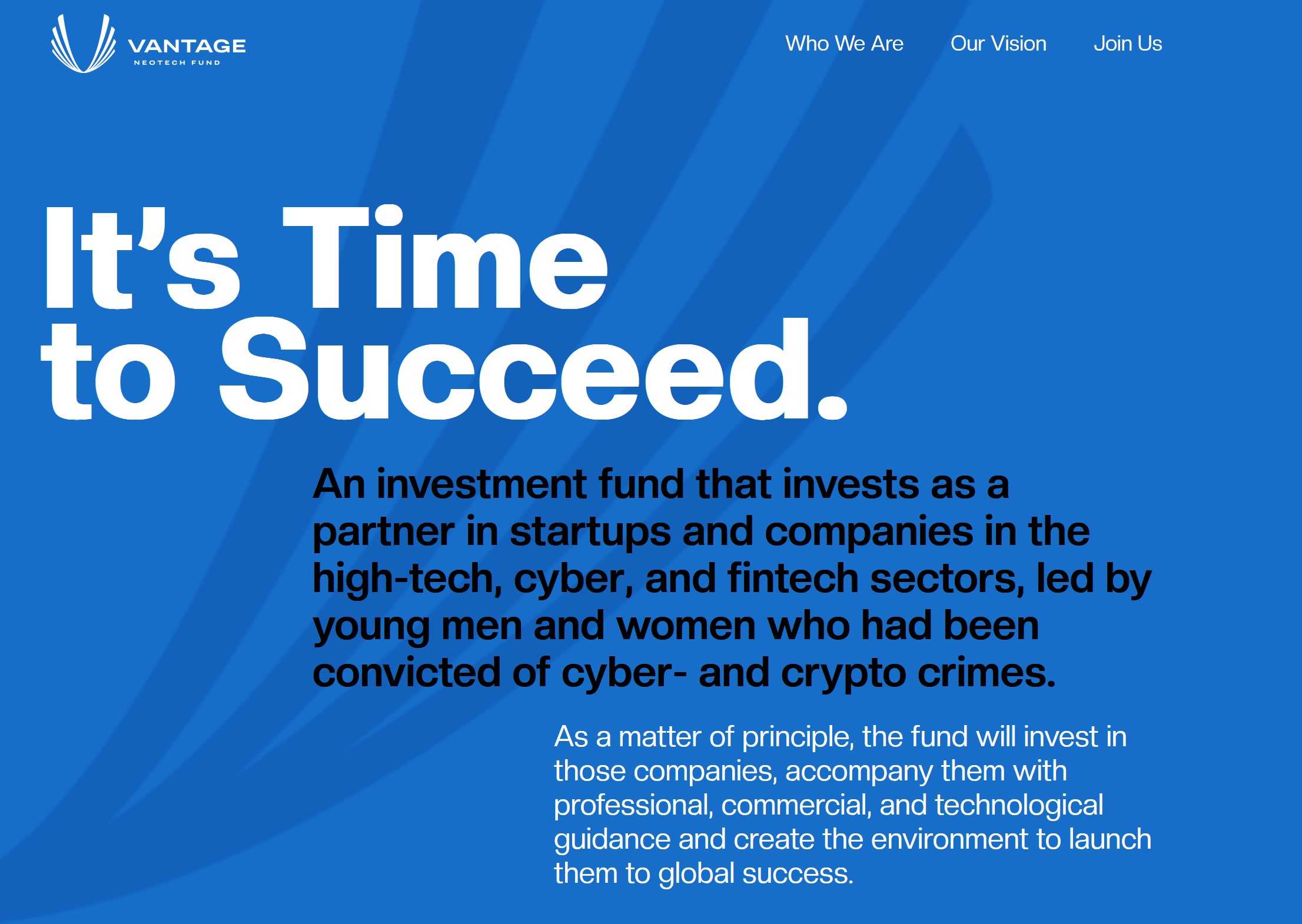 Vantage Gal Barak Gal Barak launched the Vantage fund for convicted cybercriminals