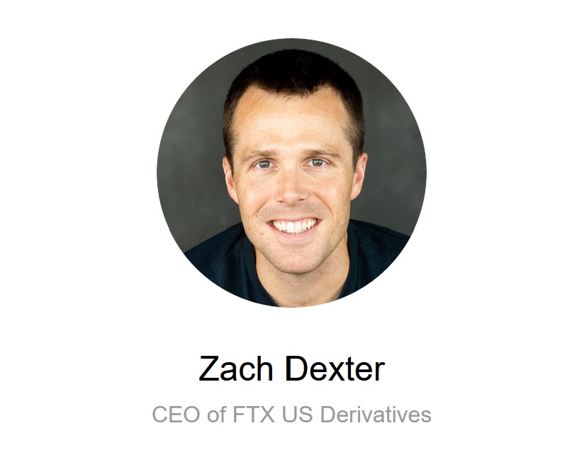 Zach Dexter FTX US Zach Dexter new CEO of FTX US Derivates