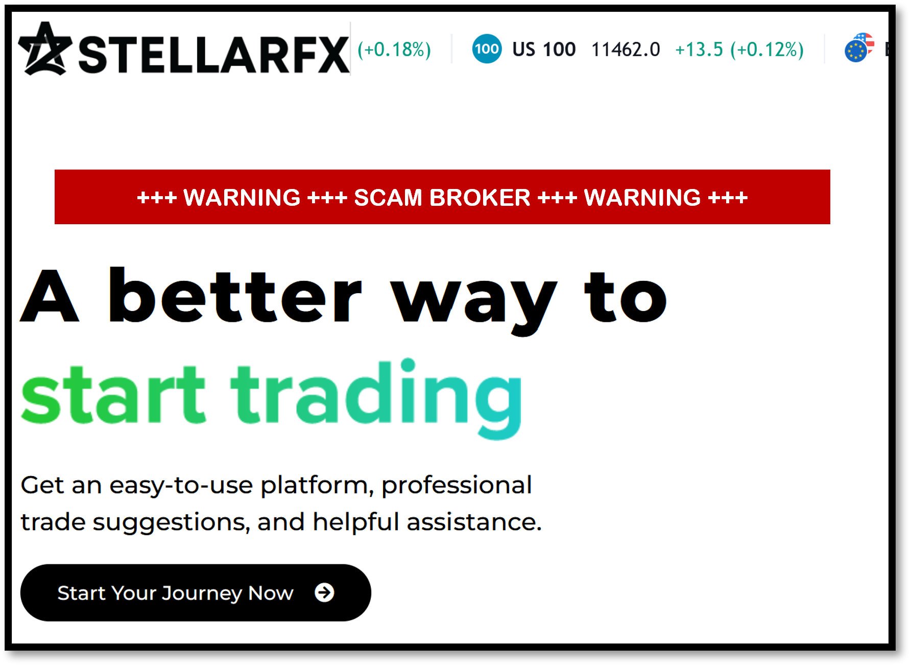 Investor warning against StellarFX