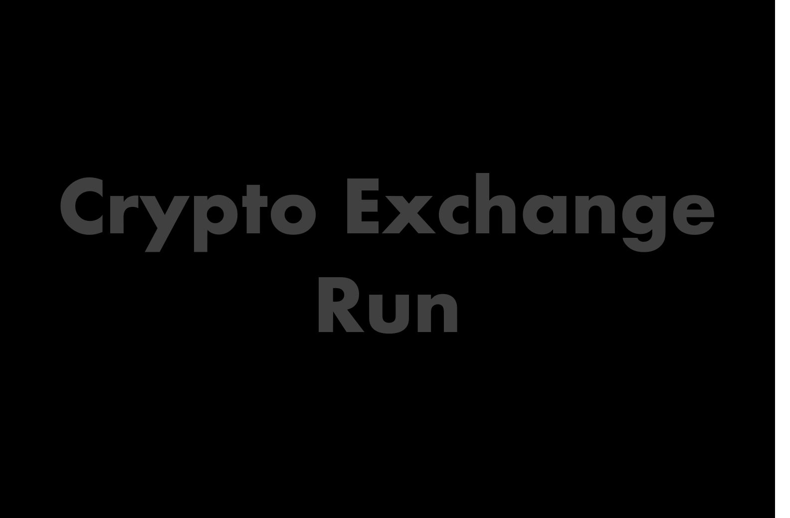 Crypto exchange run may continue