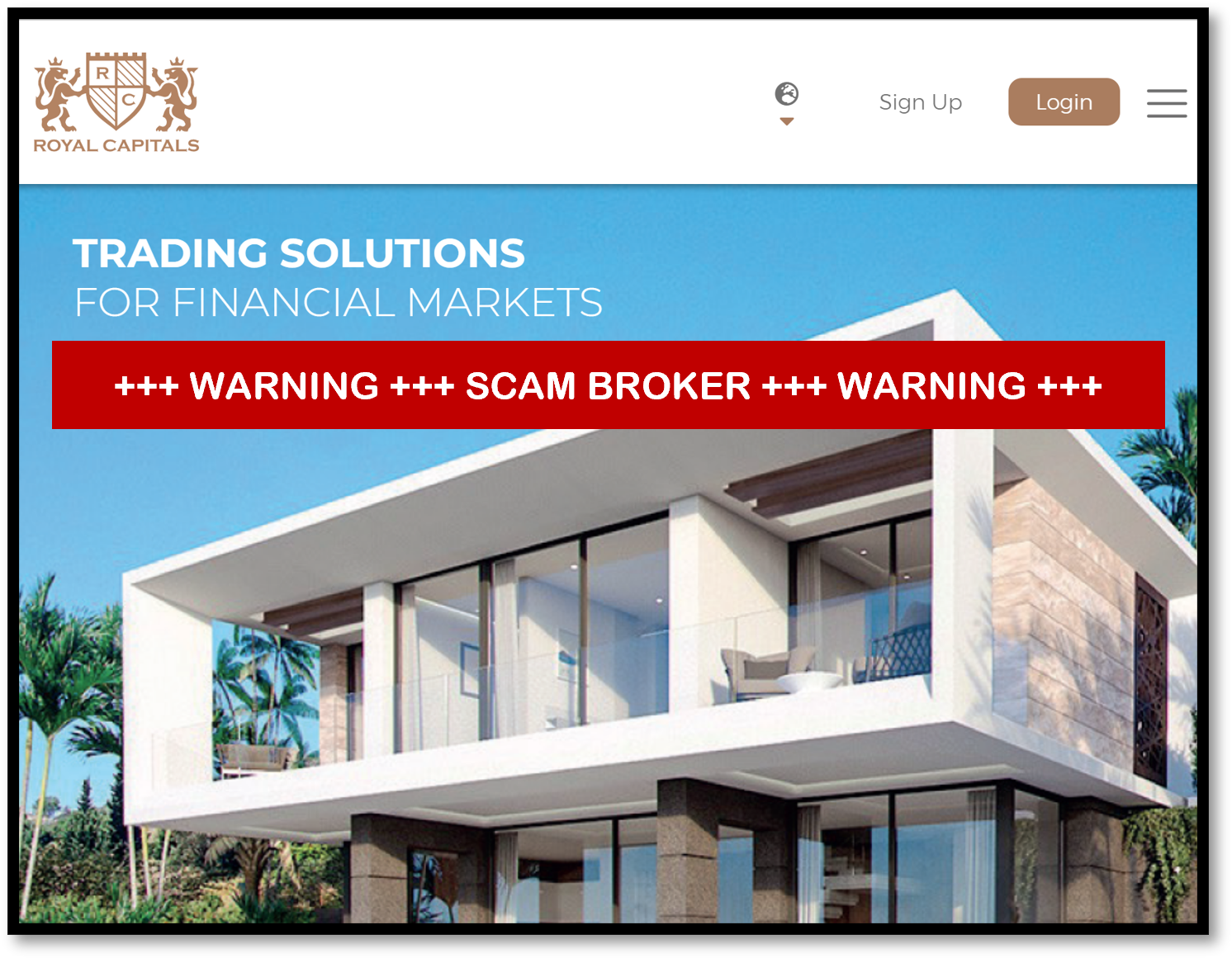 Royal Capitals FI urgent investor warning against Royal Capitals broker scam