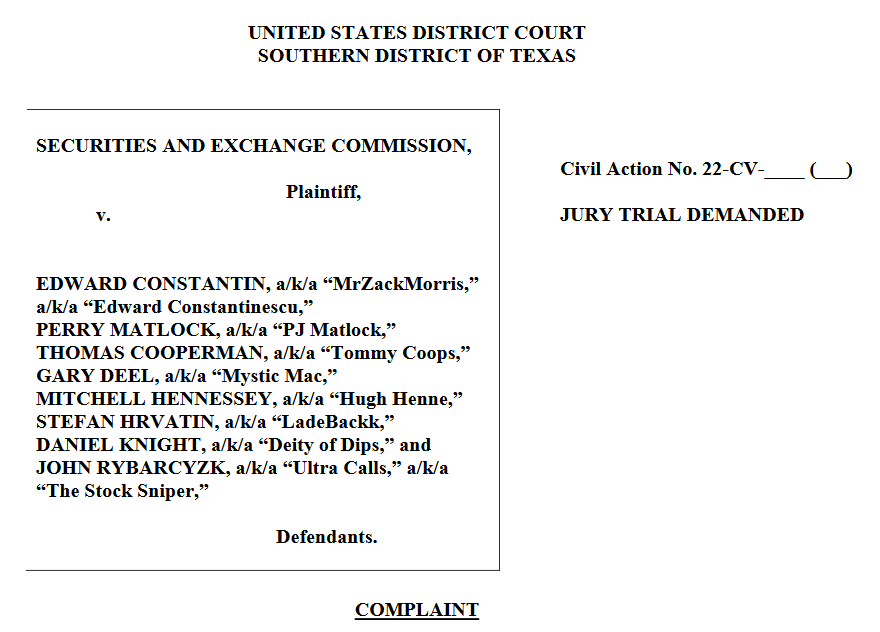SEC Influencer Complaint SEC files fraud complaint against social media influencers