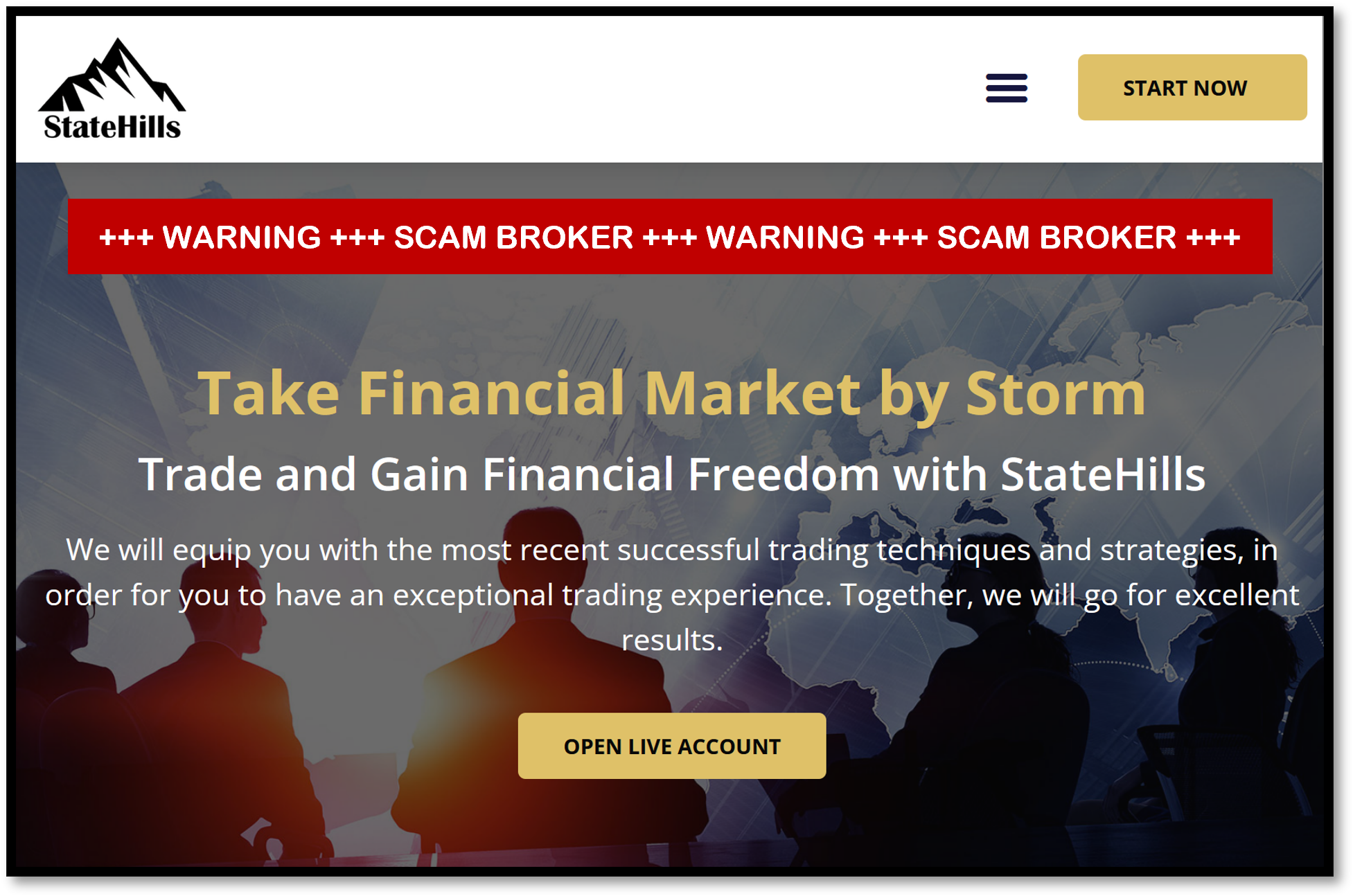 Statehills FI Investor warning against Statehill broker scheme