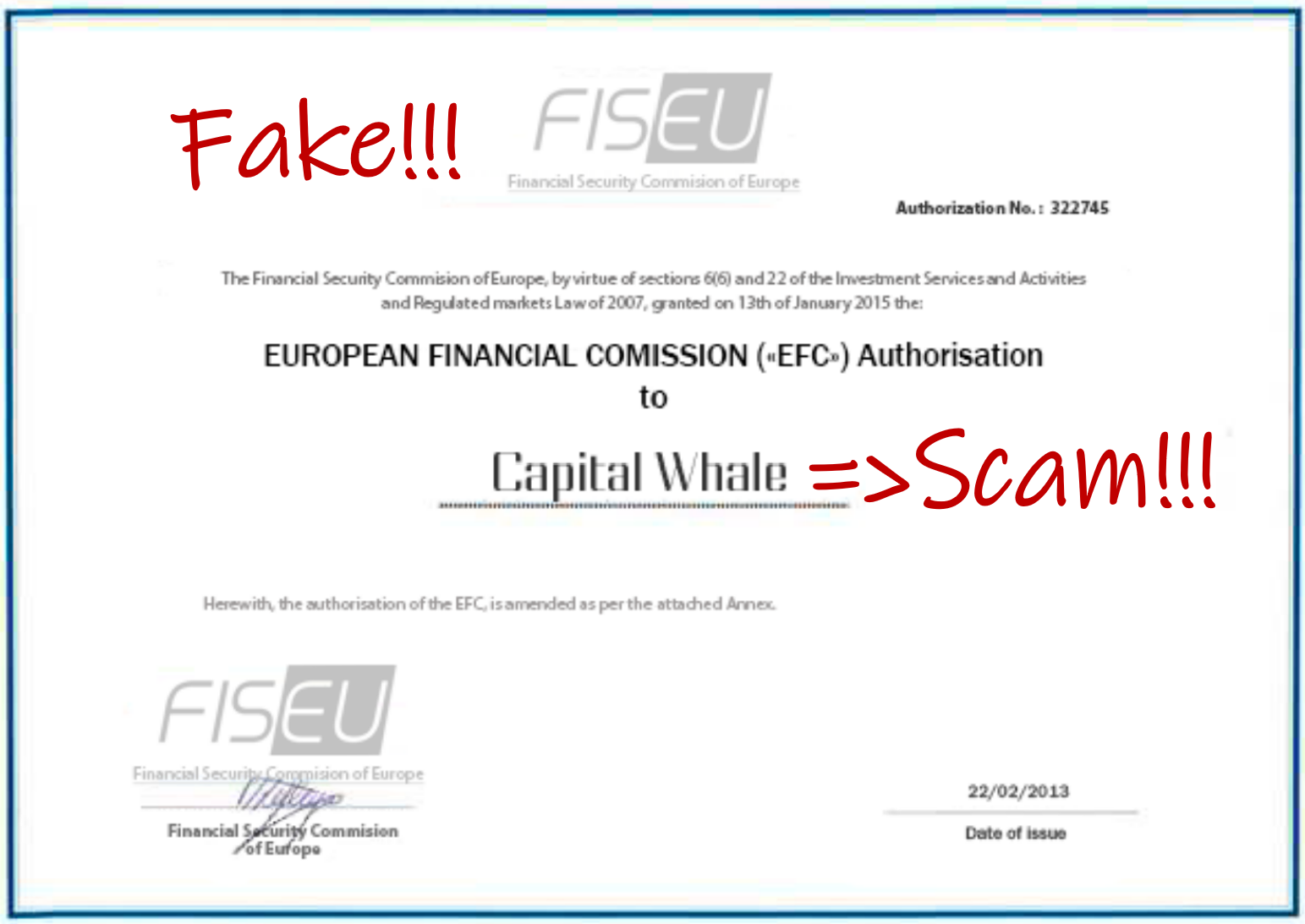 Capital Whale FI Investor warning against Capital Whale broker scam