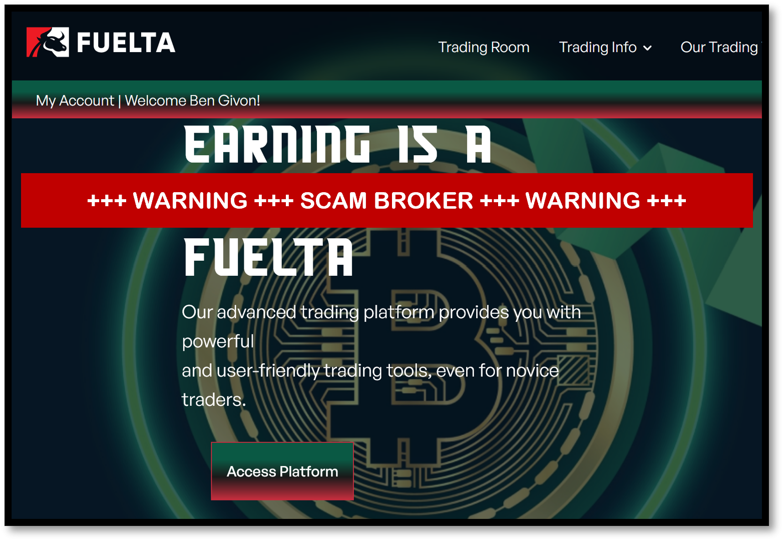 Fuelta investor warning against broker scam Fuelta