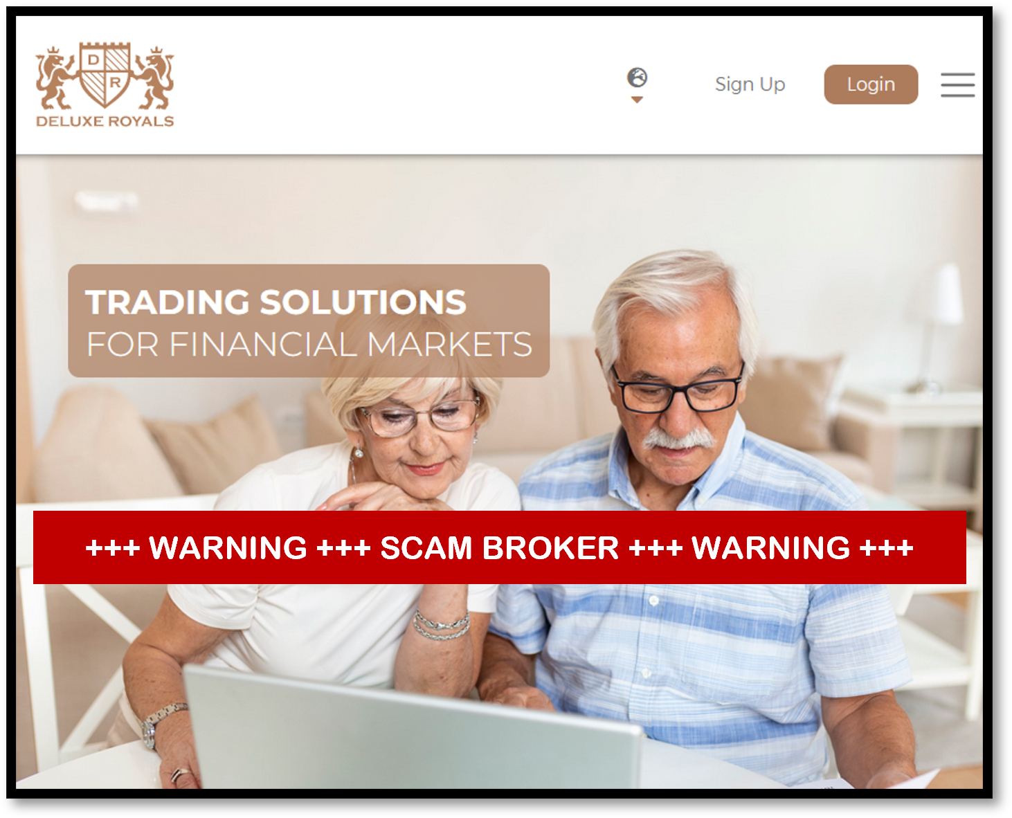 Deluxe Royals FI FinTelegram warnings against Deluxe Royals broker scams