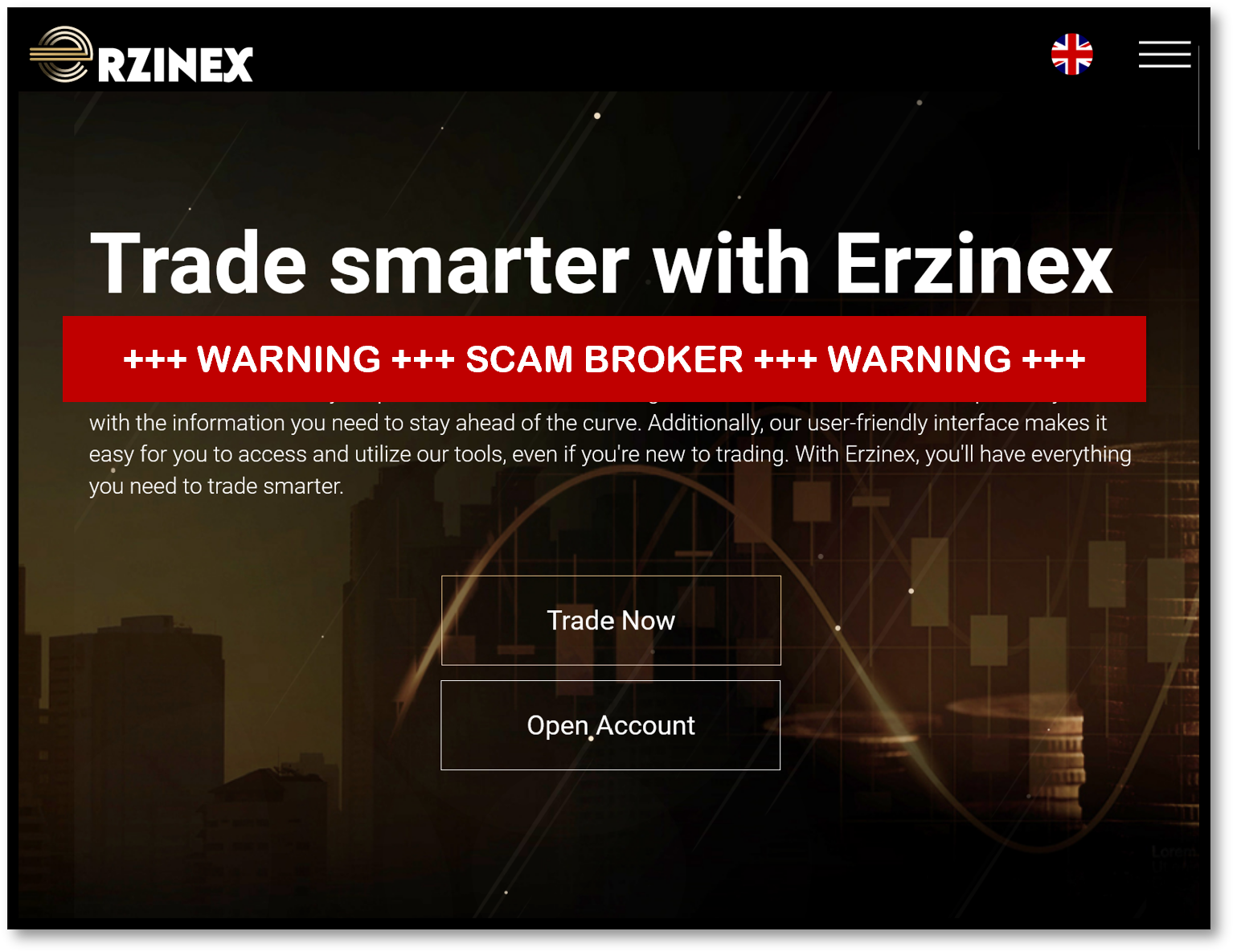 Erzinex investor warning against Erzinex broker scam