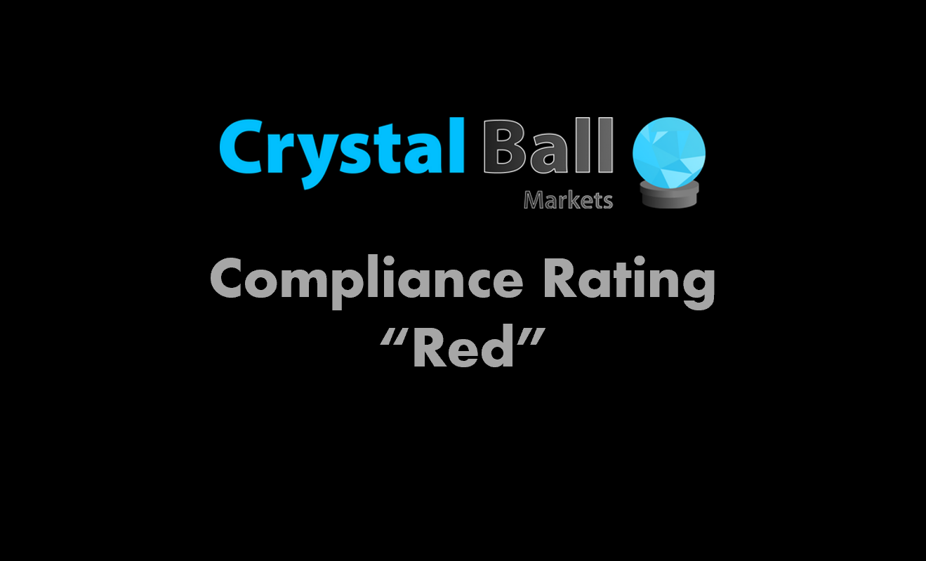 Crystal Ball Markets Compliance Rating Crystal Ball Markets receives Red Compliance Rating