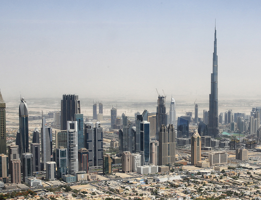 Dubai Skyline Crypto danger from Dubai