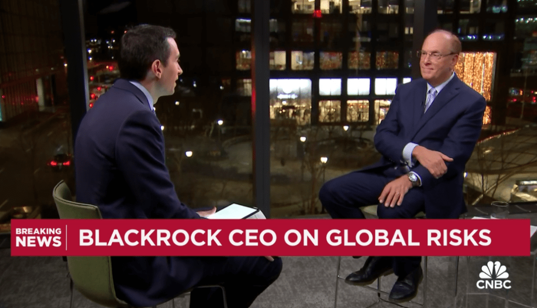 Larry Fink BlackRock BlackRock CEO Larry Fink about Global Risks and tokenization