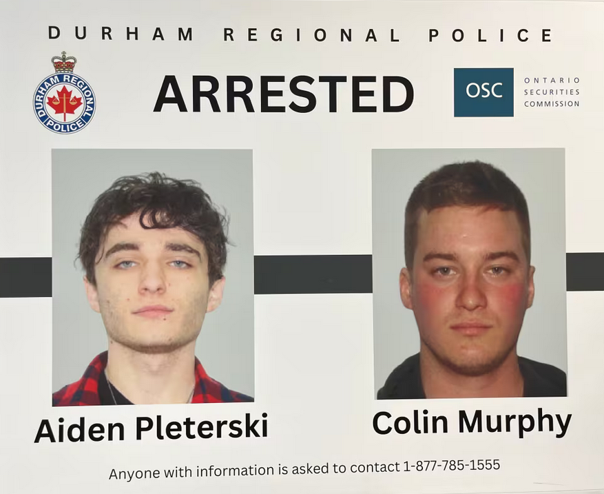 Aiden Pleterski and Colin Murphy Aiden Pleterski and Colin Murphy charged with crypto-related investment fraud
